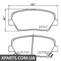 Колодки гальмові дискові Textar 2575701