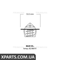 Термостат Citroen/Peugeot 88C 1.0-1.6 87- TRISCAN 86205488