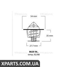 Термостат Citroen/Peugeot TRISCAN 86205682