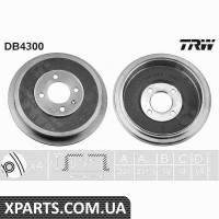 Барабан торм. VW CADDY задн. TRW DB4300