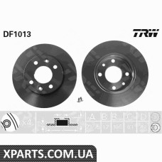 Диск гальмівний DACIA RENAULT передн. TRW DF1013