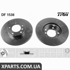 Диск тормозной BMW 3 E3691-01 WENT. TRW DF1538