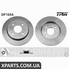 Диск тормозной FORD задн. пр-во TRW TRW DF1654