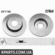 Диск гальмівний ВАЗ 2108 передній TRW DF1748