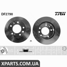 Диск тормозной MB SPRINTERVW LT 28-35 LT 28-46 передн. вент. TRW DF2790