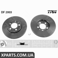 Диск гальмівний AUDI A3 SEAT CORDOBA IBIZA SKODAVW передн. вент. TRW DF2803