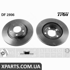 Диск гальмівний VW PASSAT96-00 TRW DF2806