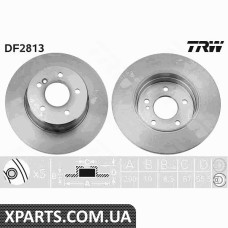 Диск гальмівний MERCEDES W210 E-KLASA96-02 TY TRW DF2813