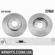 Диск гальмівний OPEL ASTRA передн. вент. TRW DF4048