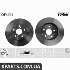 Диск гальмівний TOYOTA CAMRY передн. вент. TRW DF4204