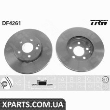 Диск тормозной MERCEDES W211 E-KLASA02-09 TRW DF4261