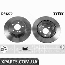 Диск тормозной MERCEDES W211 E-KLASA02-09 TY TRW DF4270