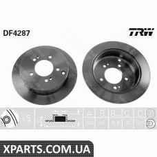 Диск тормозной HYUNDAI SANTA FE00-06 TY TRW DF4287