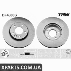 Диск тормозной VW T5 передн. вент. TRW DF4308S