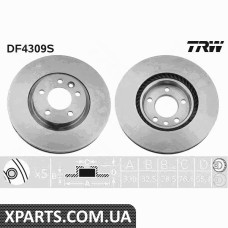 Диск гальмівний VW T503KOA 17 TRW DF4309S