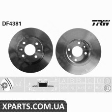 Диск гальмівний DACIA LOGAN SANDERO передн. TRW DF4381