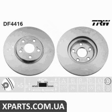 Диск гальмівний TOYOTA AVENSIS передн. вент. TRW DF4416