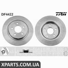 Диск тормозной пр-во TRW TRW DF4422