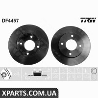 Диск гальмівний MITSUBISHI COLT04-12 TRW DF4457