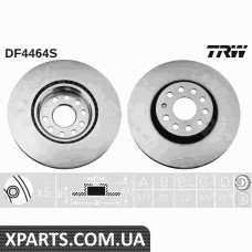 Диск тормозной AUDI Q3 VW JETTA SKODA YETI передн. TRW DF4464S