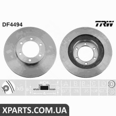 Диск тормозной TOYOTA LAND CRUISER передн. вент. TRW DF4494