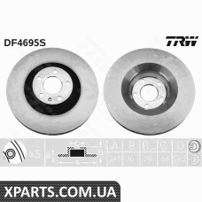 Диск гальмівний AUDI A6 TRW DF4695S