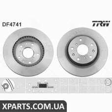 Диск тормозной SUZUKI SX4 передн. вент. TRW DF4741