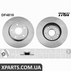 Диск тормозной TRW DF4810