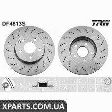 Диск тормозной MERCEDES W204 C-KLASA07- TRW DF4813S