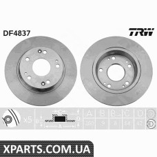 Диск гальмівний TRW DF4837