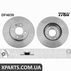 Диск гальмівний HYUNDAI ACCENT передн. вент. TRW DF4839