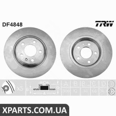 Диск гальмівний AUDI A407TY TRW DF4848