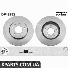 Диск гальмівний CHEVROLET CAPTIVA передн. вент. TRW DF4928S