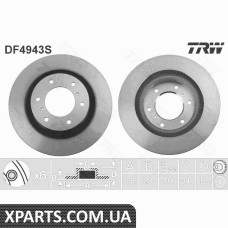 Диск гальмівний MITSUBISHI PAJERO IV передн. TRW DF4943S