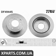 Диск гальмівний MITSUBISHI PAJERO07TY TRW DF4944S