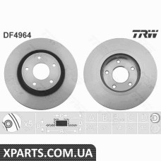 Диск тормозной NISSAN QASHQAI передн. TRW DF4964