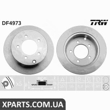 Диск тормозной MITSUBISHI LANCER задн. TRW DF4973