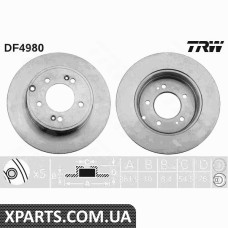 Диск тормозной HYUNDAI SONATA05-10 TY TRW DF4980