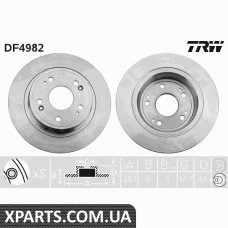 Диск гальмівний HONDA ACCORD08TY TRW DF4982