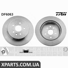Диск гальмівний LEXUS GS30043005TY TRW DF6063