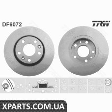 Диск гальмівний RENAULT MEGANE08-TRW DF6072