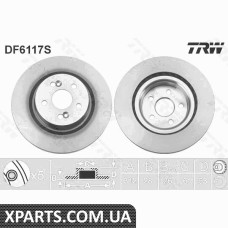 Диск гальмівний RENAULT MEGANE II0420 SPORT TRW DF6117S