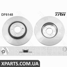 Диск гальмівний AUDI A6 TRW DF6148