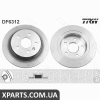 Диск гальмівний OPEL INSIGNIA08TY TRW DF6312