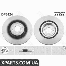 Диск гальмівний FIAT DOBLO10-TRW DF6424