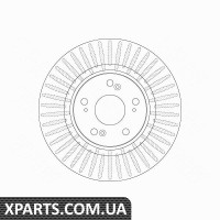 Диск гальмівний HONDA ACCORD08-TRW DF6432S
