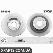 Диск тормозной LUCAS MITSUBISHI ASX 1.6 1.8DI-D 10OUTLANDER III 2.0 Hybrid 4WD 12TY TRW DF6598