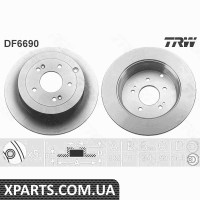 Диск гальмівний HYUNDAI SANTA FE II06TY TRW DF6690 Диск гальмівний HYUNDAI SANTA FE II06TY TRW DF6690