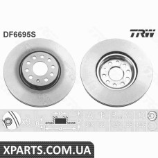 Диск гальмівний VW SHARAN10-TRW DF6695S