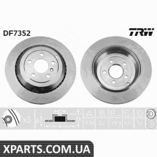 Диск гальмівний MERCEDES X164 GL-KLASA06TY TRW DF7352